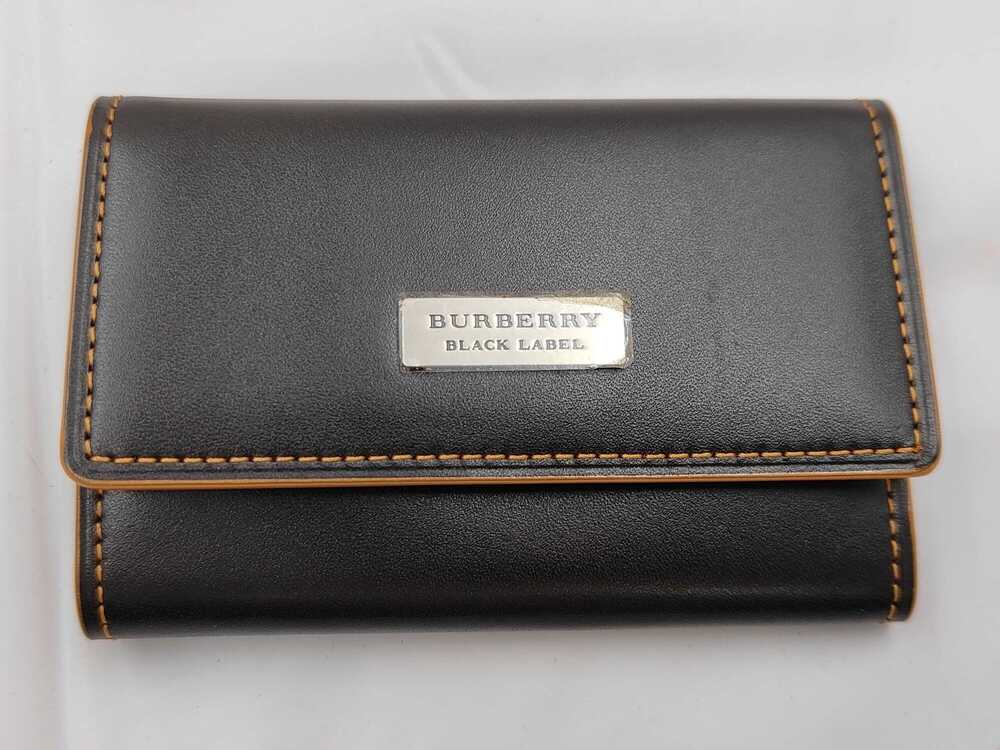 Burberry Black Leather Black Label 5-Hook Key Case